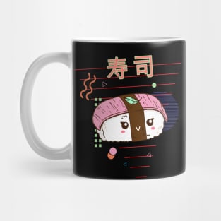 Cute salmon sushi retro kawaii otaku 90s japanese aesthetic Mug